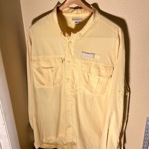 Field & Stream Men’s LS Vented Fishing Shirt Color Yellow Size XL